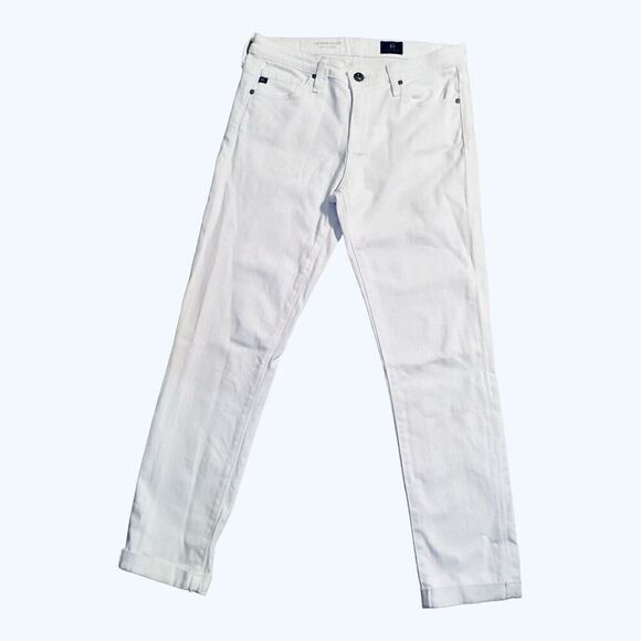 Adriano Goldschmied White Women’s Jeans The Prima Roll up Skinny Ankle Size 25R - Picture 9 of 9